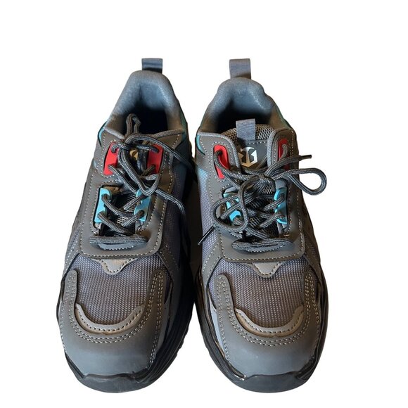 Tinggu grey and blue steel toe sneaker size 40 US 9.5 saftey sneaker - Picture 2 of 6